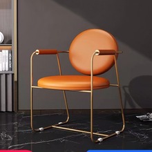轻奢不锈钢设计师网红餐椅家用梳妆椅现代简约酒店餐厅茶桌椅子