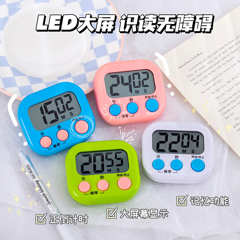 led display calculator student self-discipline time management portable reminder kitchen baking mini timer