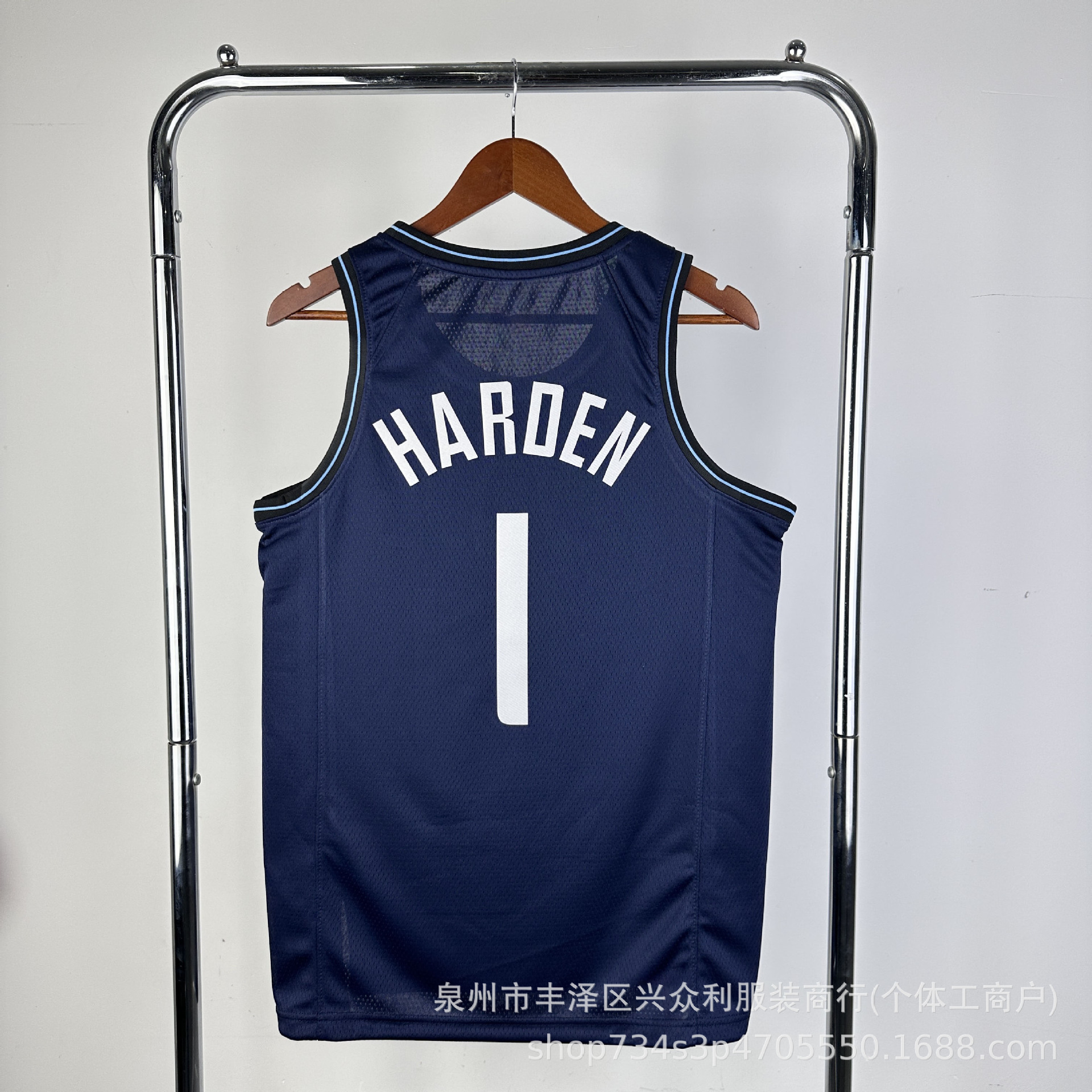 24赛季快船队城市版13号保罗乔治热压球衣2号伦纳德1号哈登篮球服