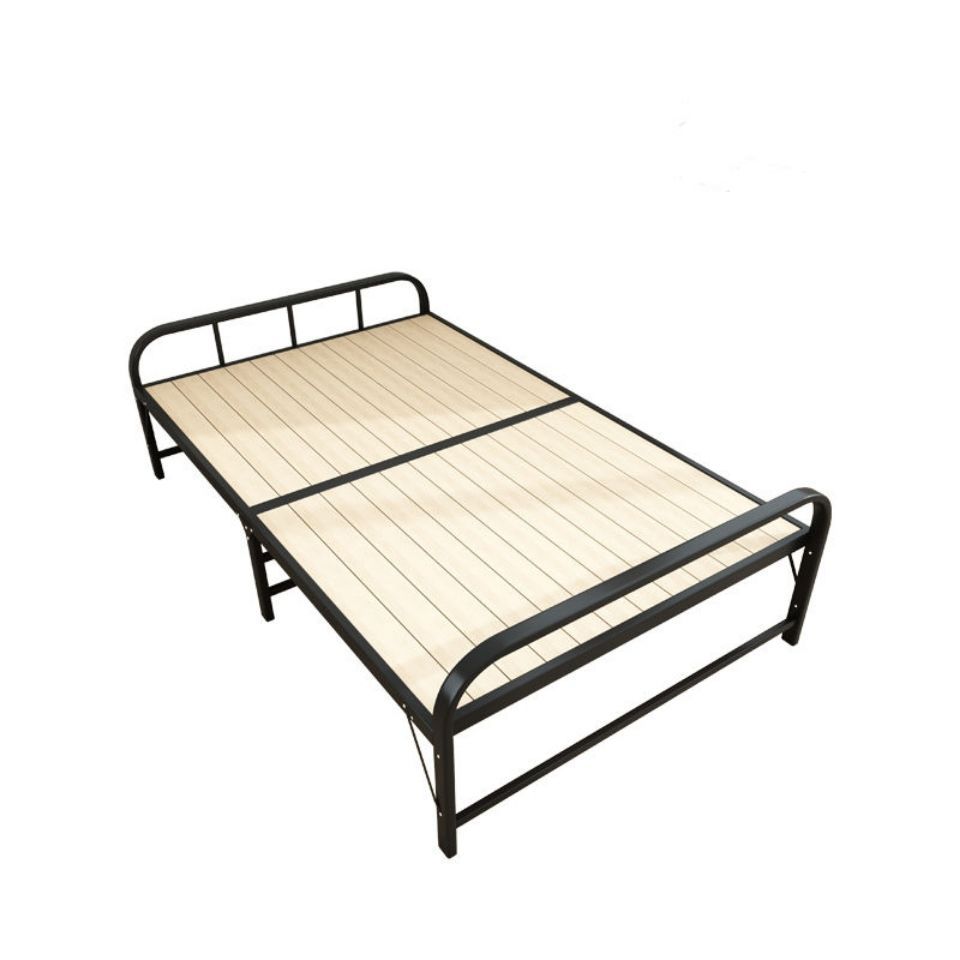 单人床双人床家用铁架硬板床午休午睡木板床实木钢架睡觉床折叠床