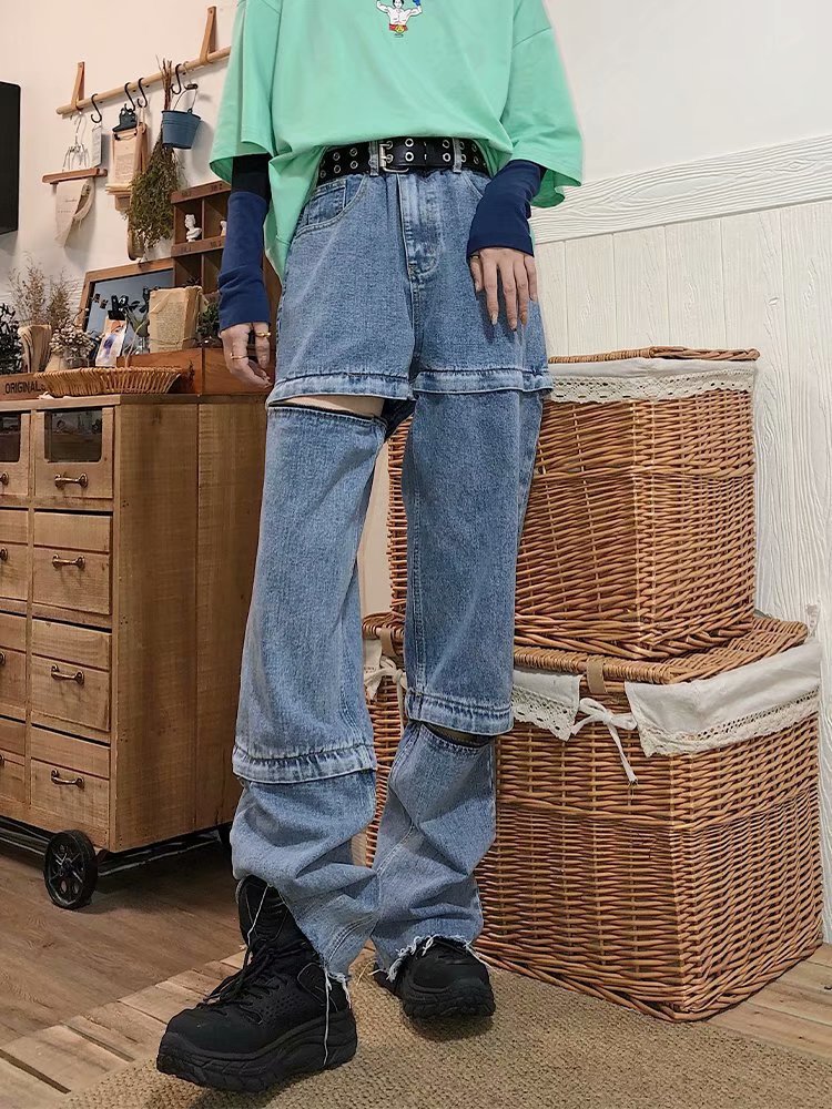 拼接牛仔裤 女 潮图片-海量高清拼接牛仔裤 女 潮图片大全 - 阿里巴巴