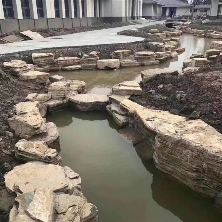矿山批发千层石别墅千层石假山流水千层石驳岸免费设计专业施工