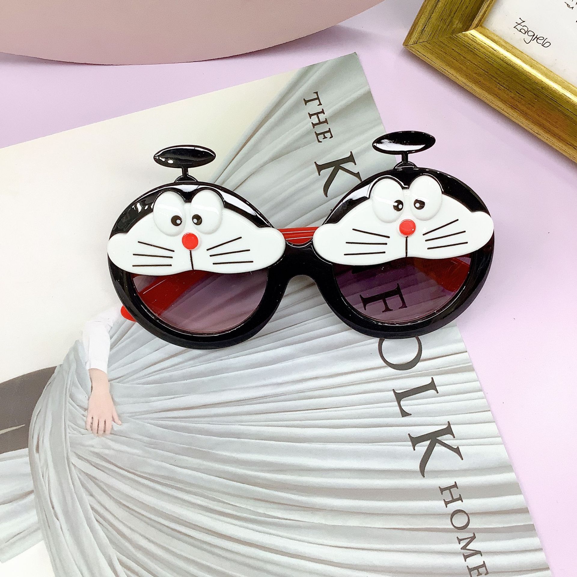 New Kids Sunglasses Cartoon Cat Shape Baby Sunglasses Uv Protection Kids Glasses Cross-Border Wholesale