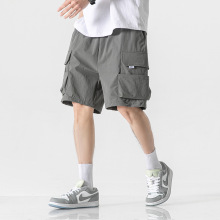 夏季新款户外冰丝速干工装短裤男运动五分裤宽松休闲裤潮牌设计感