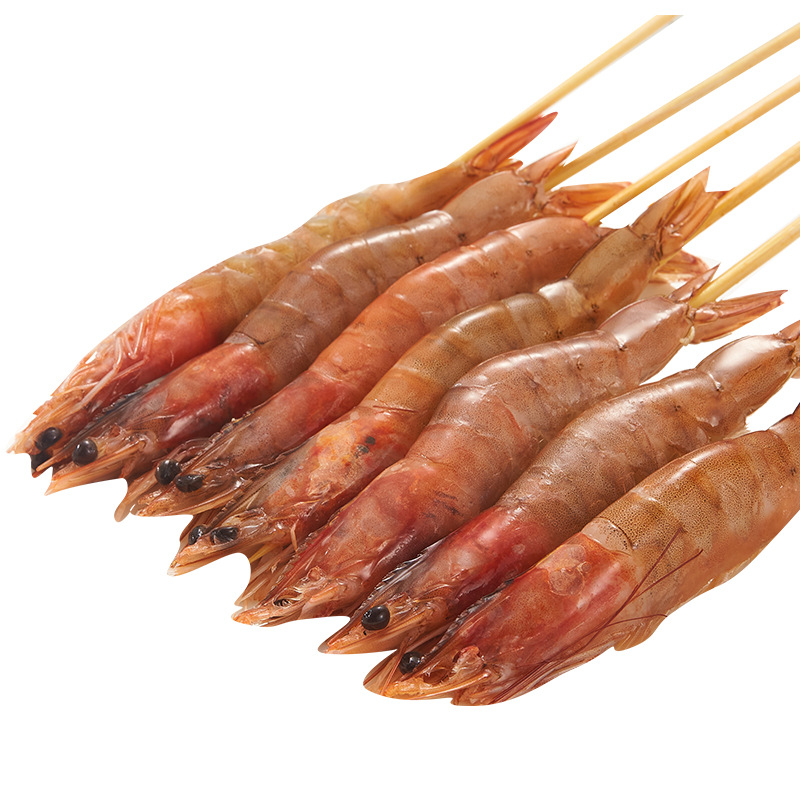 夜猫子虾串网红烧烤小串食材40支 基围虾冷冻半成品烤虾串