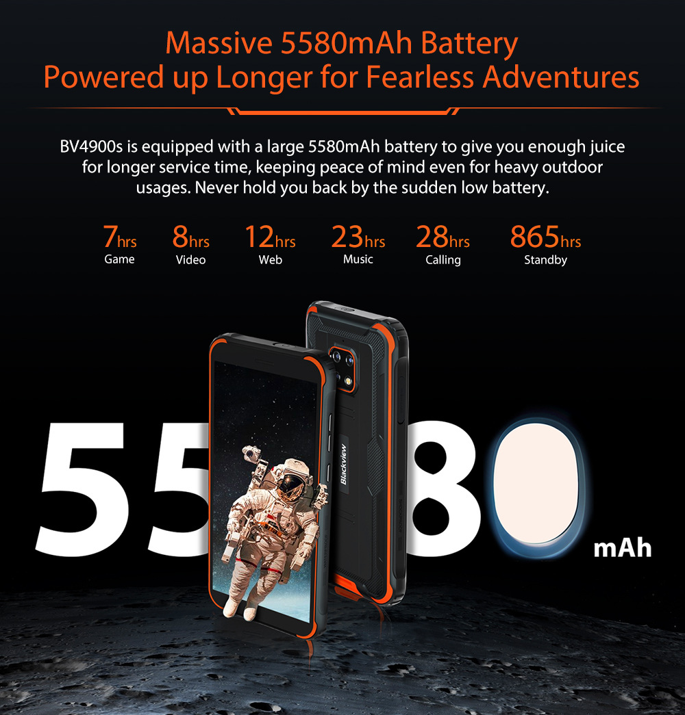 blackview bv4900s手机 5.7寸屏幕 2 32g 5580mah电池 香港代发
