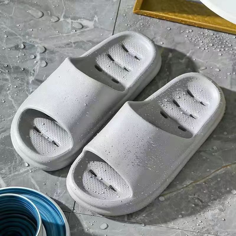 Bathroom Slippers for Women Summer Household Couple Bathroom Indoor Bath Non-Slip Leaking Slippers Soft Bottom Slippers for Men