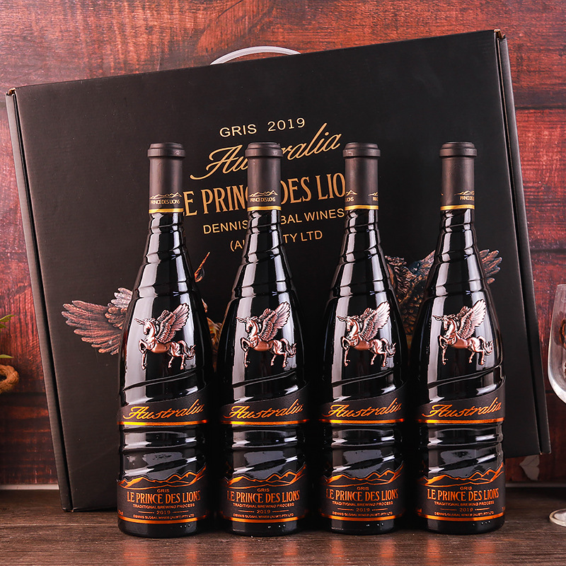 澳洲进口红酒螺旋瓶金属标15度干红葡萄酒裸瓶装一件代发全国批发
