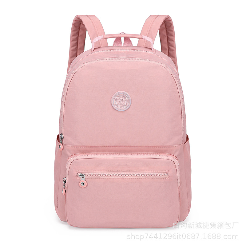 New Backpack Simple Large Capacity Schoolbag Nylon Cloth All-Matching Student Bag Outdoor Backpack