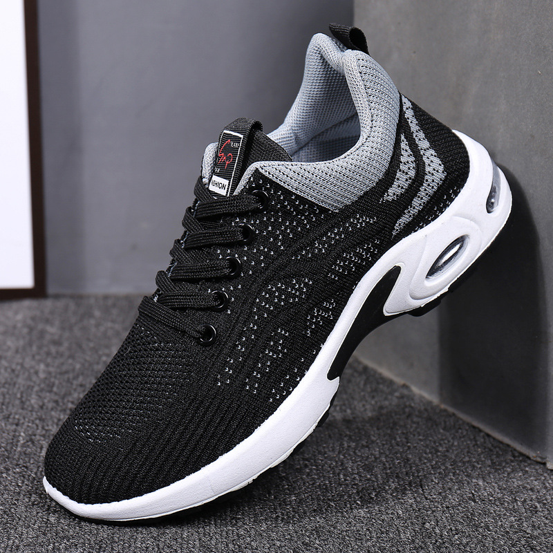 Shoes Men's 2023 New Flying Woven Breathable Sneaker Men's Casual All-Match Fashion Running Shoes Men's Shoes Foreign Trade