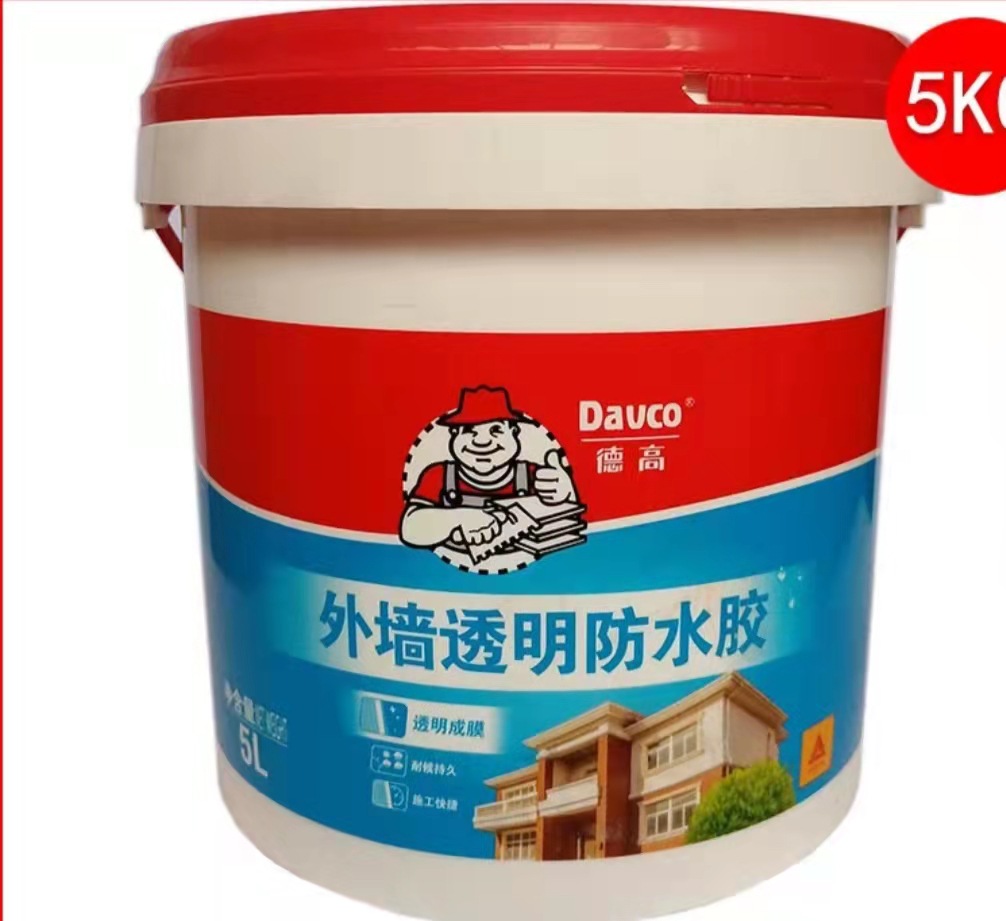 德高外墙透明防水胶5l