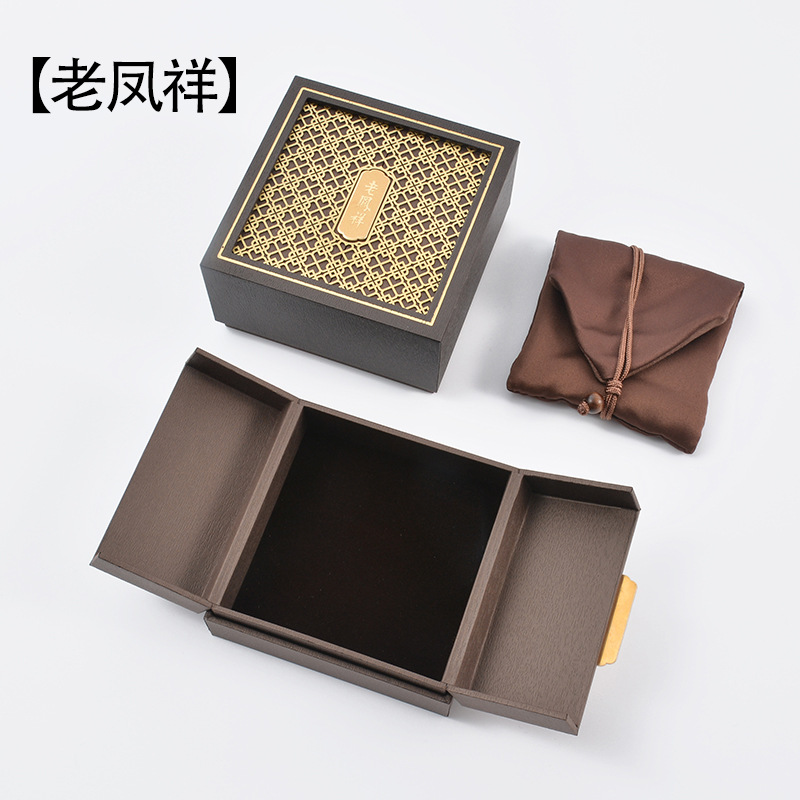 传承古法金工厂销售复古镂空首饰盒黄金珠宝饰品盒手镯盒现货批发