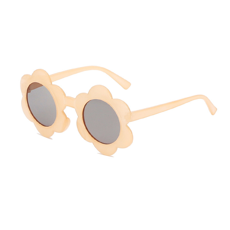 New Fashion Cute Flowers Kids Sunglasses Trendy Jelly Color Glasses SUNFLOWER Decorative Sunglasses 2022