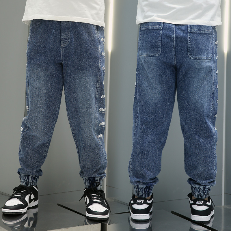 胖童装男童牛仔裤加肥加大胖男孩春装宽松儿童大码裤子青少年春季