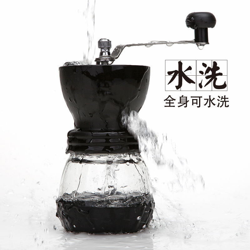 Manual Bean Grinder Coffee Bean Grinder Glass Fully Washable Crusher Mill Manual Coffee Machine