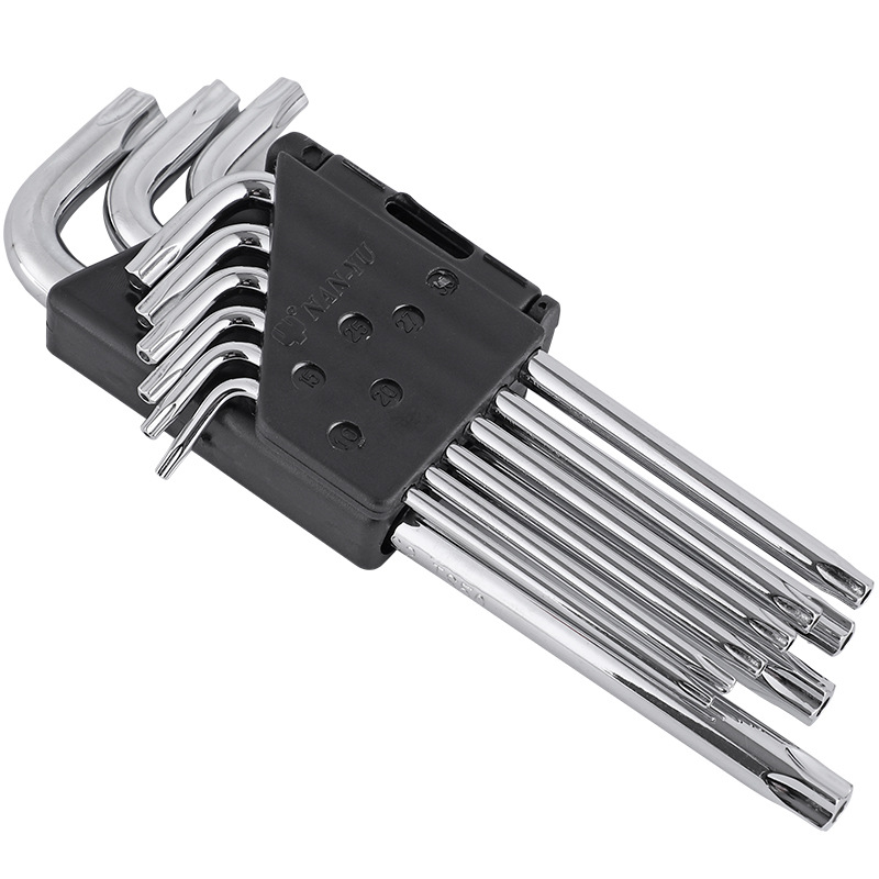 内五角扳手套筒螺丝刀工具中空梅花内五花外五方内5角中孔l型