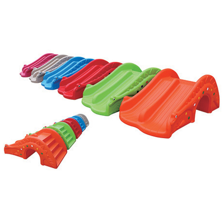 玉河幼儿园户外室内彩色单人双人塑料滚塑小型动物造型滑梯