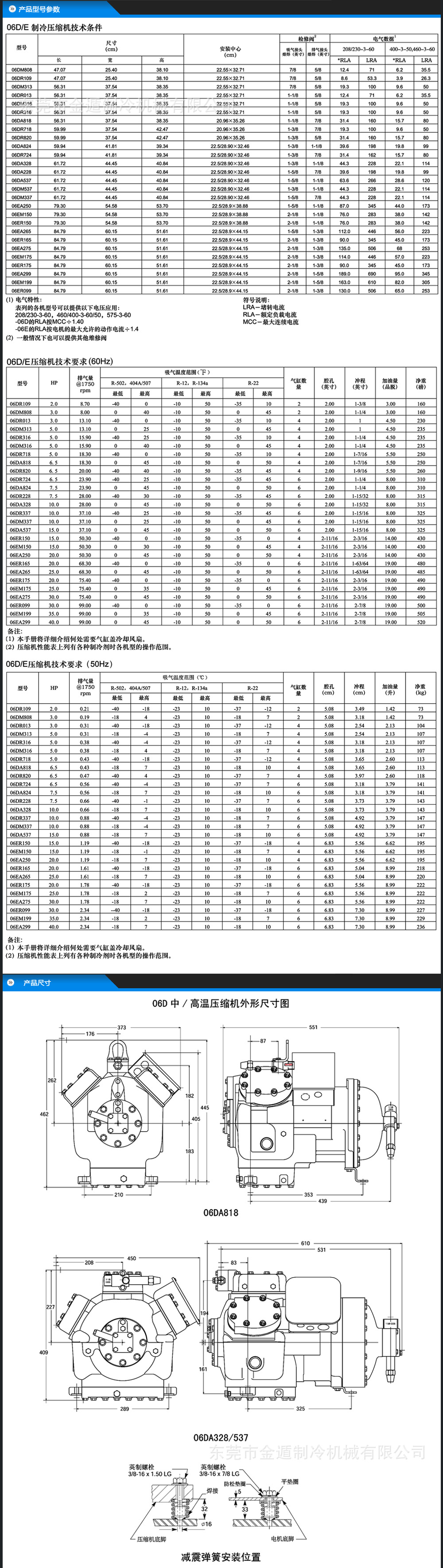 carlyle开利半封闭活塞式压缩机 06cc016,06cc018