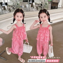 女童夏装吊带装洋气女小童网红炸街套装夏季儿童装韩版休闲两件套
