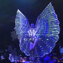 舞美酒吧蝴蝶发光翅膀LED舞蹈道具性感肚皮舞大气gogo演出服头饰