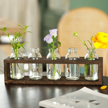 现代简约玻璃花瓶创意透明桌面水培植物绿萝吊兰小清新装饰摆件