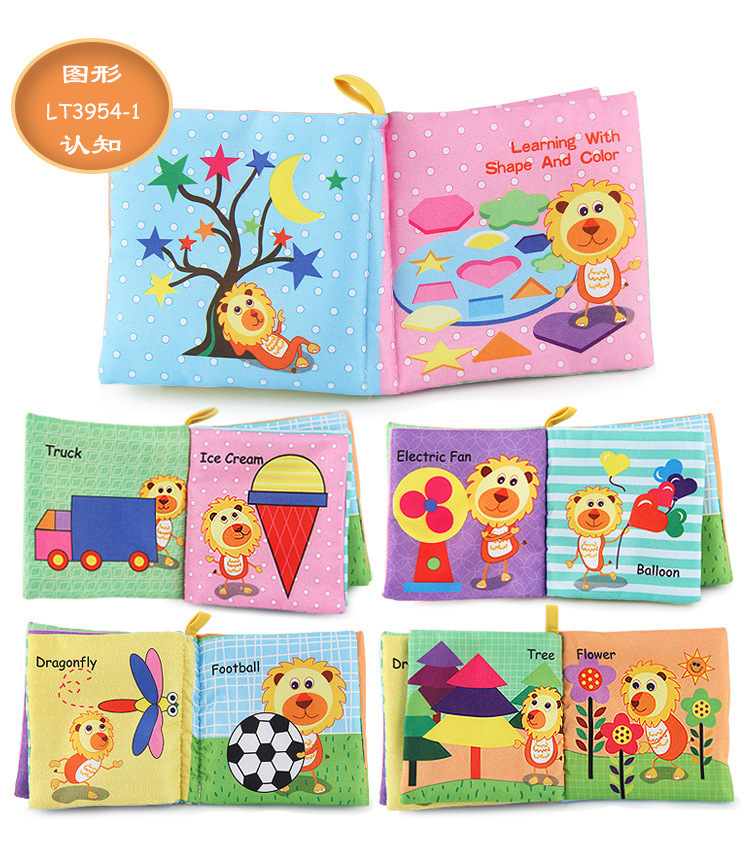 Baby Cloth Book Infant Teaching Aids Development Early Childhood Education English Recognition Palm Book