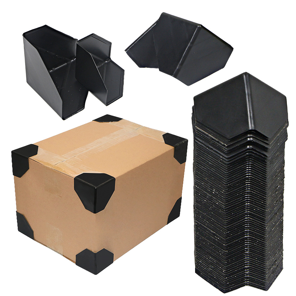 三面防撞包角 快递箱子护角 纸箱打包护角箱子60度保护角黑色塑料
