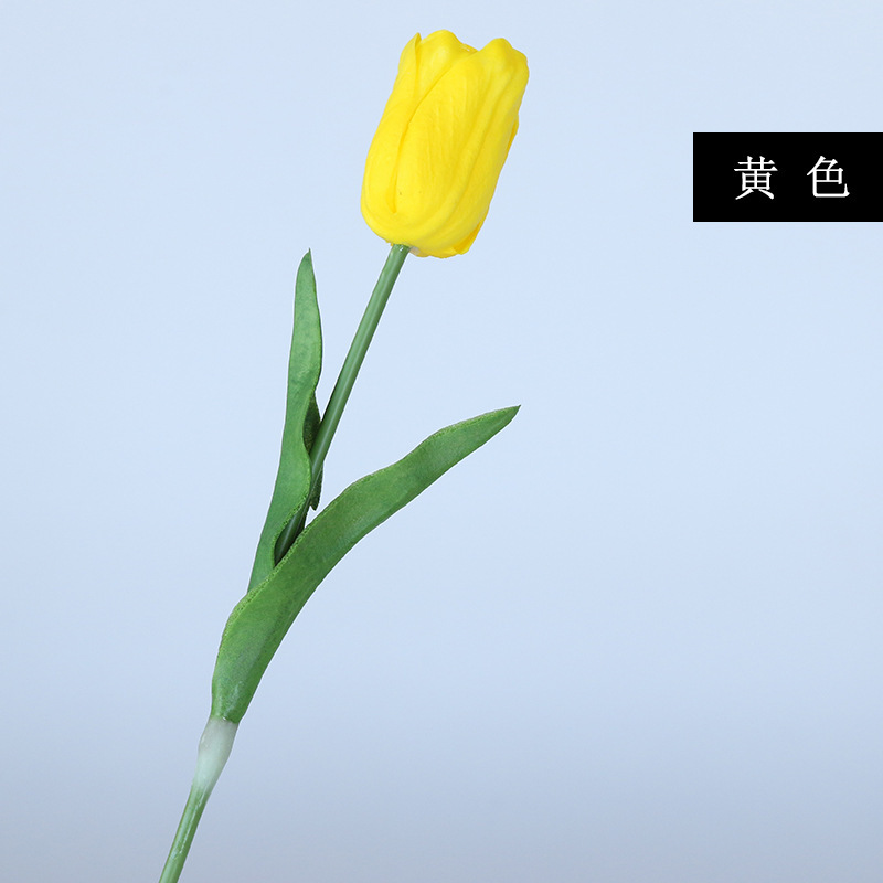 Simulation 10-Branch Tulip Home Photography Wedding Decoration Pu Feel Artificial Tulip Fake Flower Wholesale