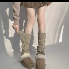 冬季新款针织堆堆袜套韩国老板娘同款加厚保暖护脚显瘦腿套批发