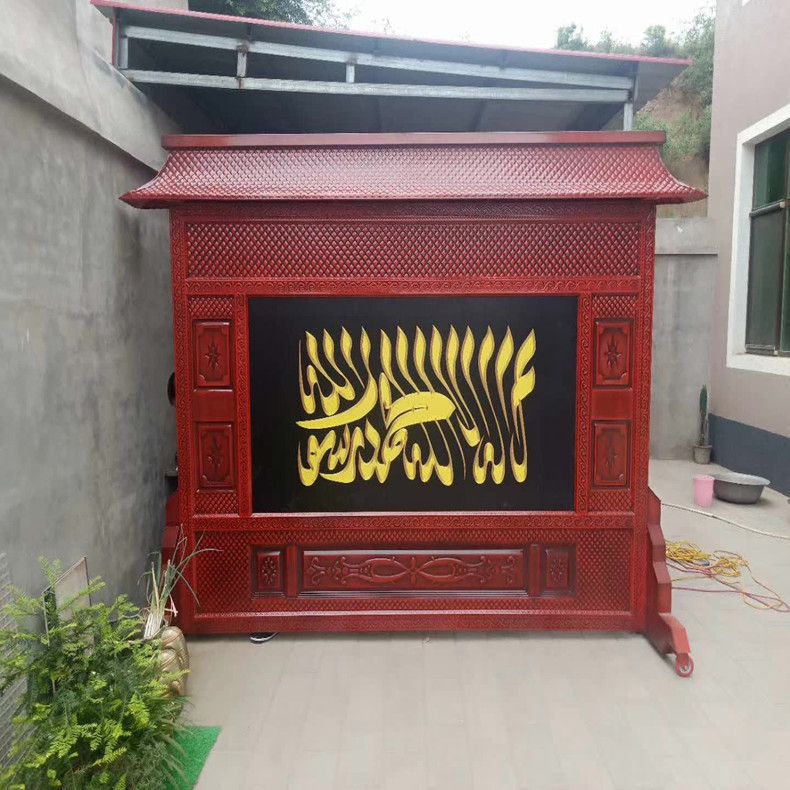 进院烤漆迎门墙 农村铁艺影壁墙 户外移动庭院照壁