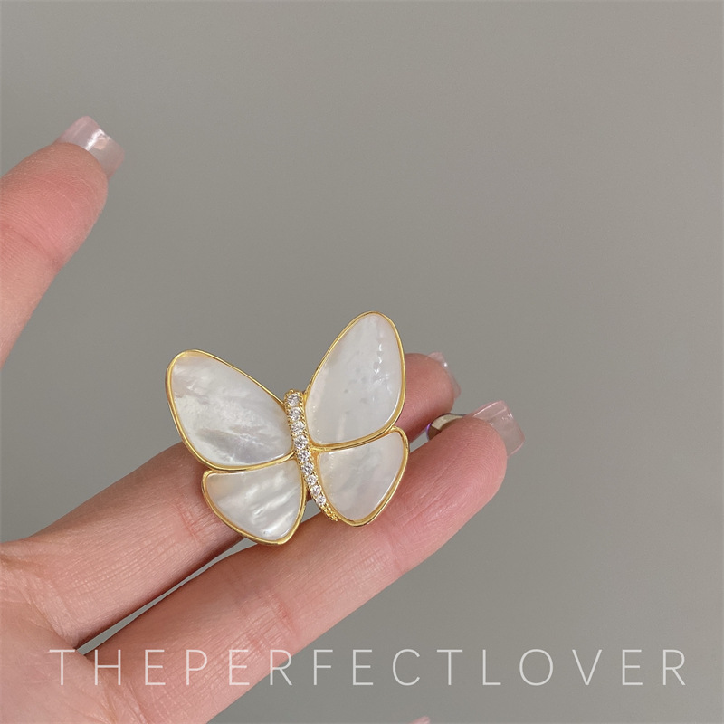Brooch Retro Easy Matching Broken Cocoon Butterfly Brooch Pin Anti-Unwanted-Exposure Buckle Clothing Coat Accessories