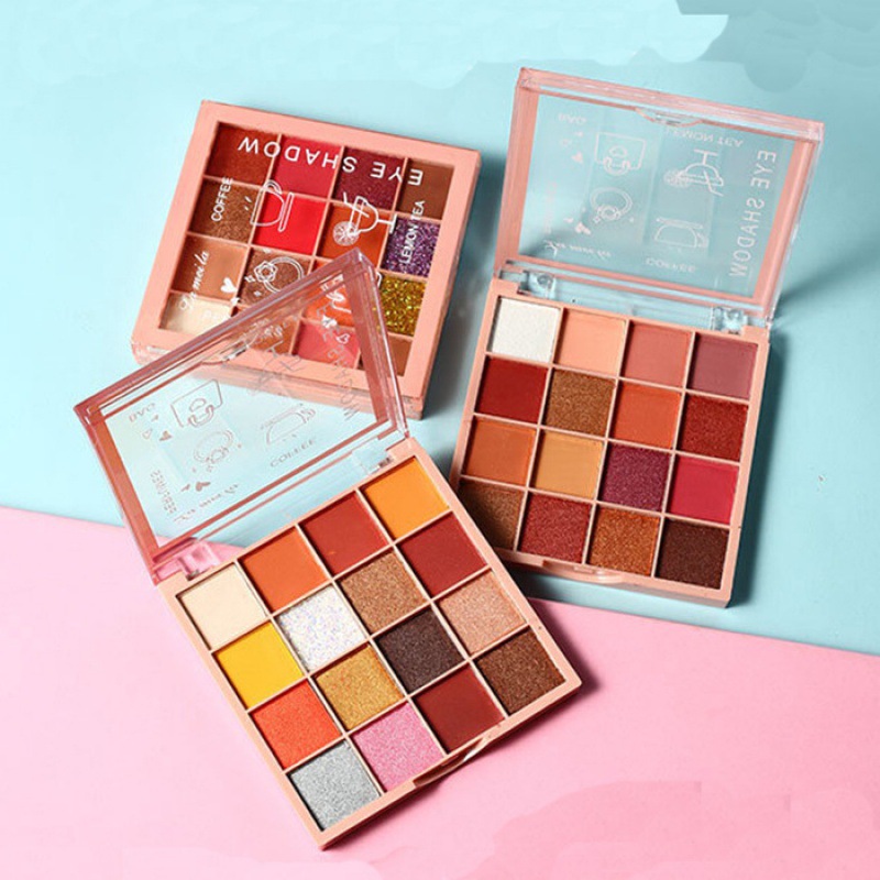 代发16色星空闪耀眼影盘哑光珠光彩色大地色烟熏妆17g-阿里巴巴