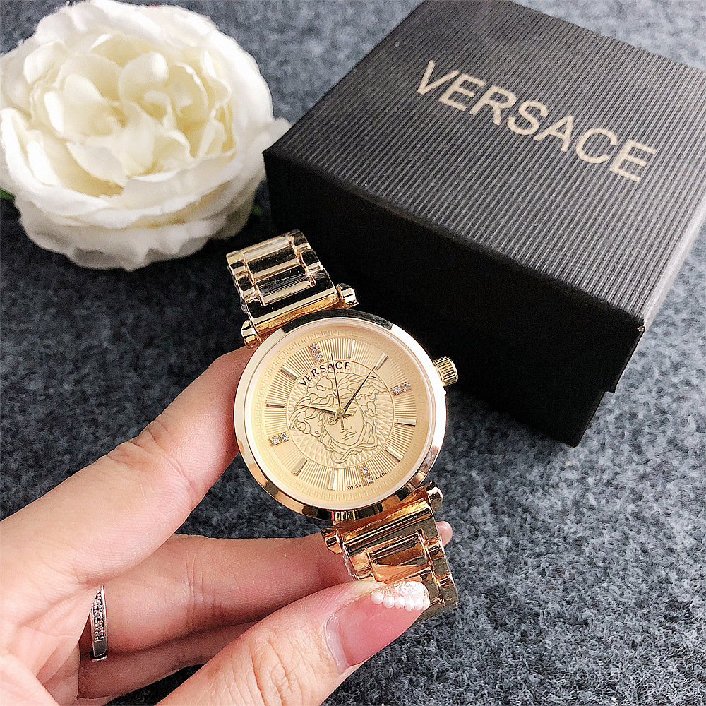 美杜莎金色链条手表豪华时尚手表 女性气质简约mk外贸爆款手表