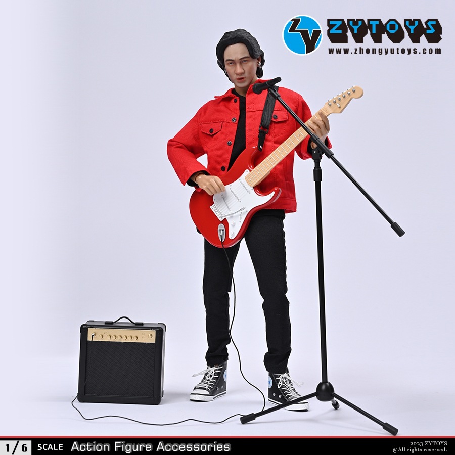 zytoys 吉他 1/6 头雕 兵人手办人偶 模型 beyond 黄家驹 套装obj