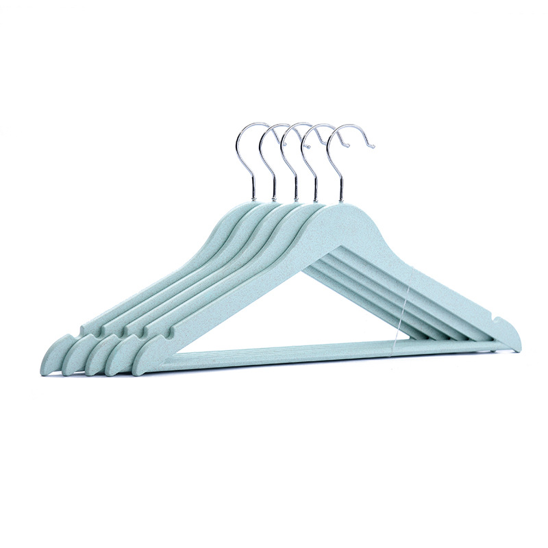 New Anti-Slip Traceless Imitation Wood Grain Clothes Hanger Wholesale Clothing Store Clothes Hanger Plastic Cloth Rack Adult Clothes Hanger Suit Clothes Hanger