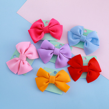 大蝴蝶结儿童发夹女孩韩版节庆夸张头饰彩色蝴蝶结发夹批摆摊卖