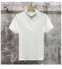 夏季短袖男士修身上衣男潮流半袖翻领t恤衫