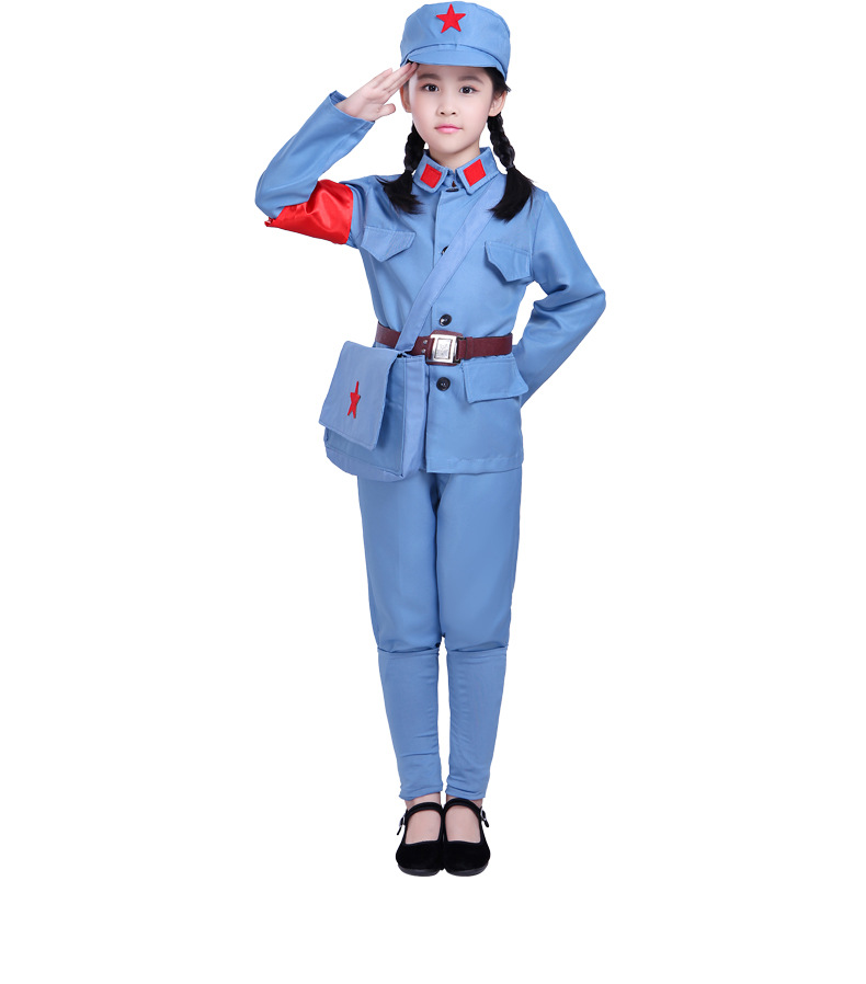 小红军衣服儿童军装八路军新四军卫兵服装套装红星闪闪六一演出服