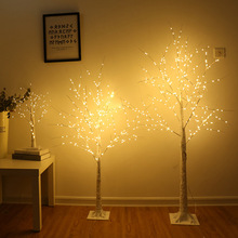 厂家批发led白桦树灯圣诞装饰灯满天星仿真白桦树灯室内装饰树灯