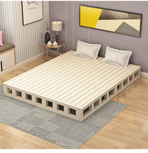 实木硬板床垫木板护腰床架排骨架地台床1.5双人1.8米硬榻榻米