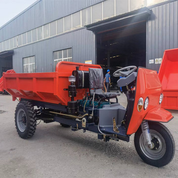 小型柴油款工地三轮车 土方运输车可爬坡 矿场沙石三轮自卸车