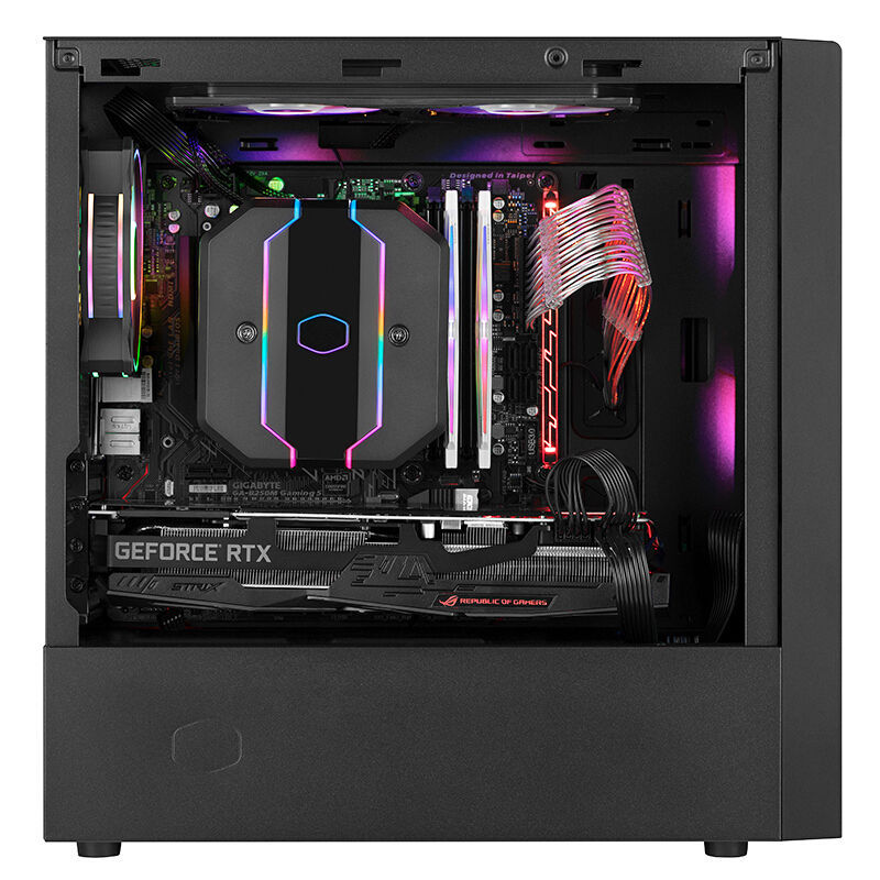 酷冷至尊nr600中塔机箱 nr400电脑游戏机箱 钢化玻璃侧透240水冷