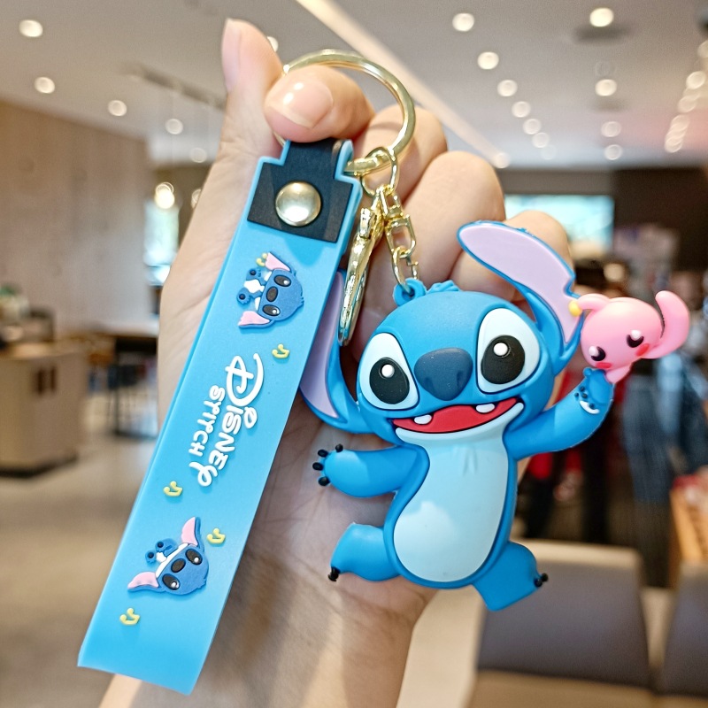 Creative Stitch Cartoon Doll Keychain Bag Car Key Chain Pendant Crane Machine Girls Gift Wholesale