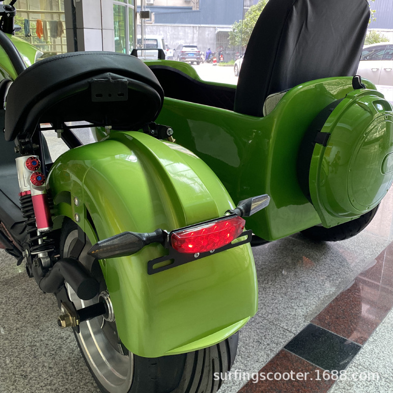 i7哈雷太子边三轮电动车挎斗边三轮电动三轮电动车代步挎子电动车