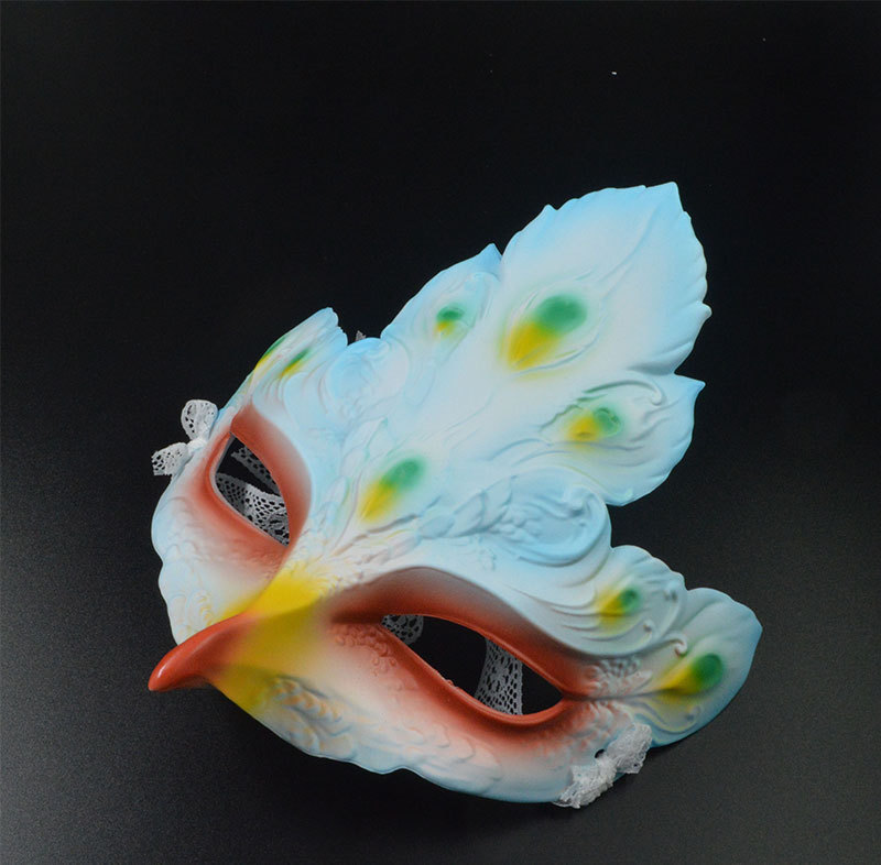 中国风凤凰手绘古风全脸面具网红汉服面罩派对舞会神秘装扮送礼品