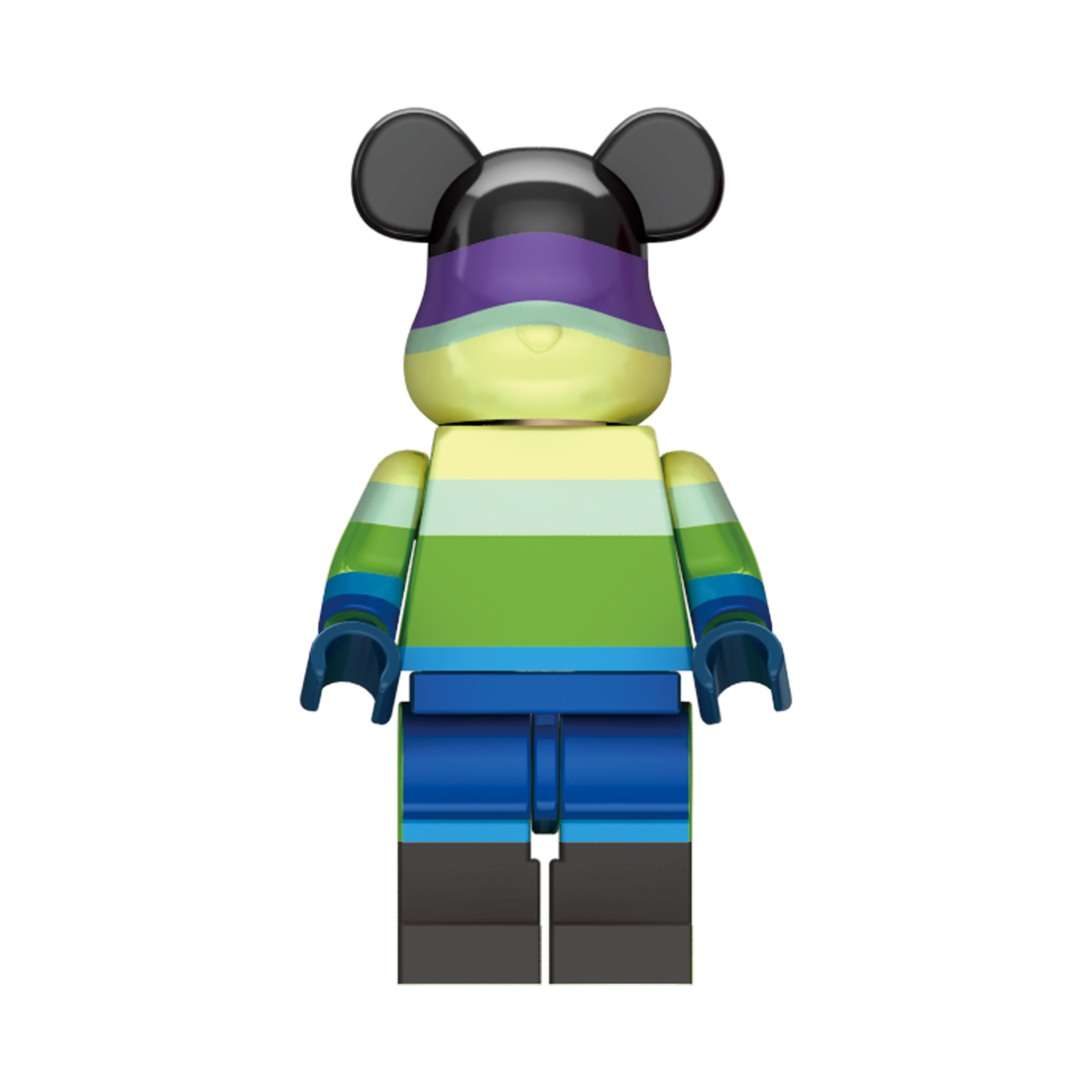 跨境网红宝宝熊摆件拼装玩具小人2022新品兼容乐高积木暴力熊人仔