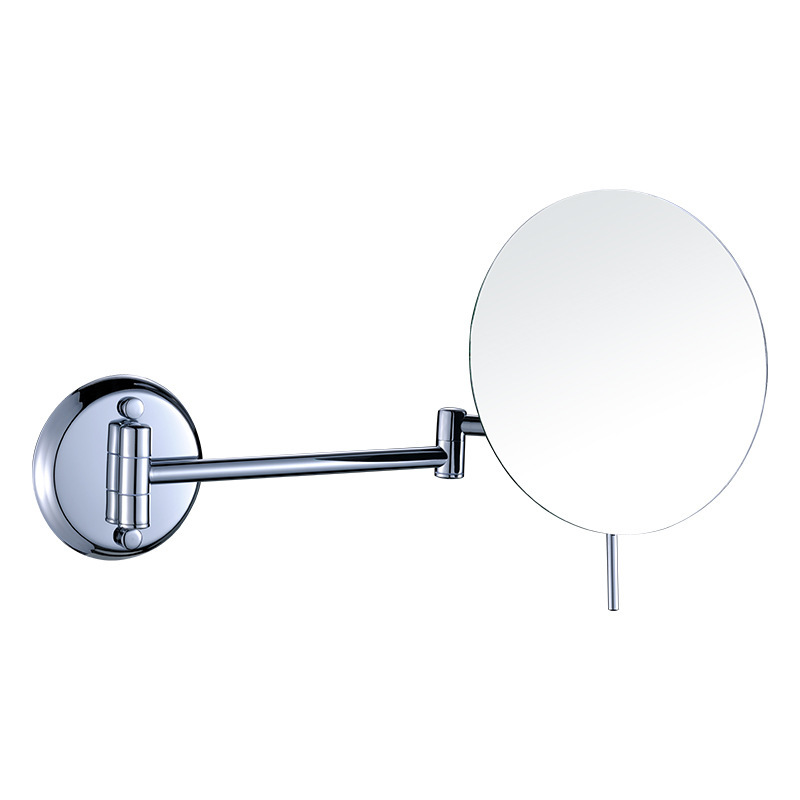 Bathroom Mirror Wall-Mounted Cosmetic Mirror Hotel Toilet Wall-Mounted Folding Magnifying Double-Sided Hairdressing Mirror without Light