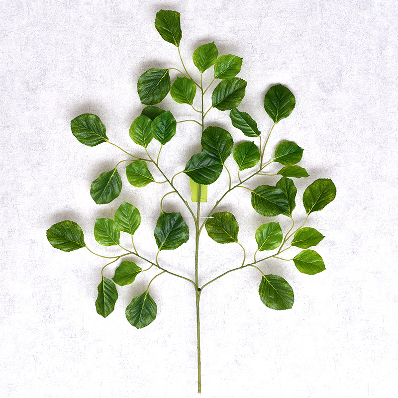 仿真梨叶雪梨树叶假叶子工程装饰桃子叶仿真苹果叶水果树枝石榴枝
