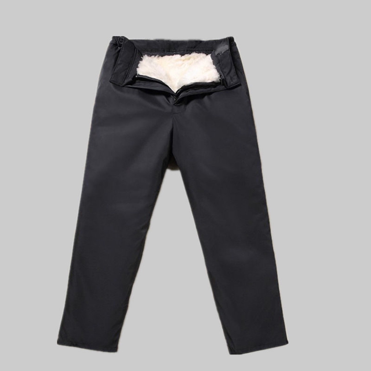 冬季羊剪绒羊皮皮裤男皮毛一体真毛内胆中老年人休闲加厚保暖棉裤