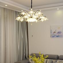 客厅吊灯低楼层简约大气现代轻奢水晶灯超亮餐厅温馨卧室家用灯具